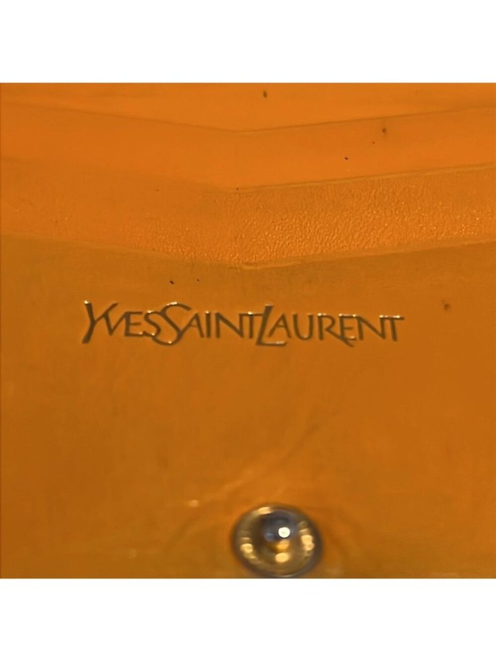 Yves Saint Laurent Yellow Leather Embossed Bifold Wallet - Picture 12 of 12